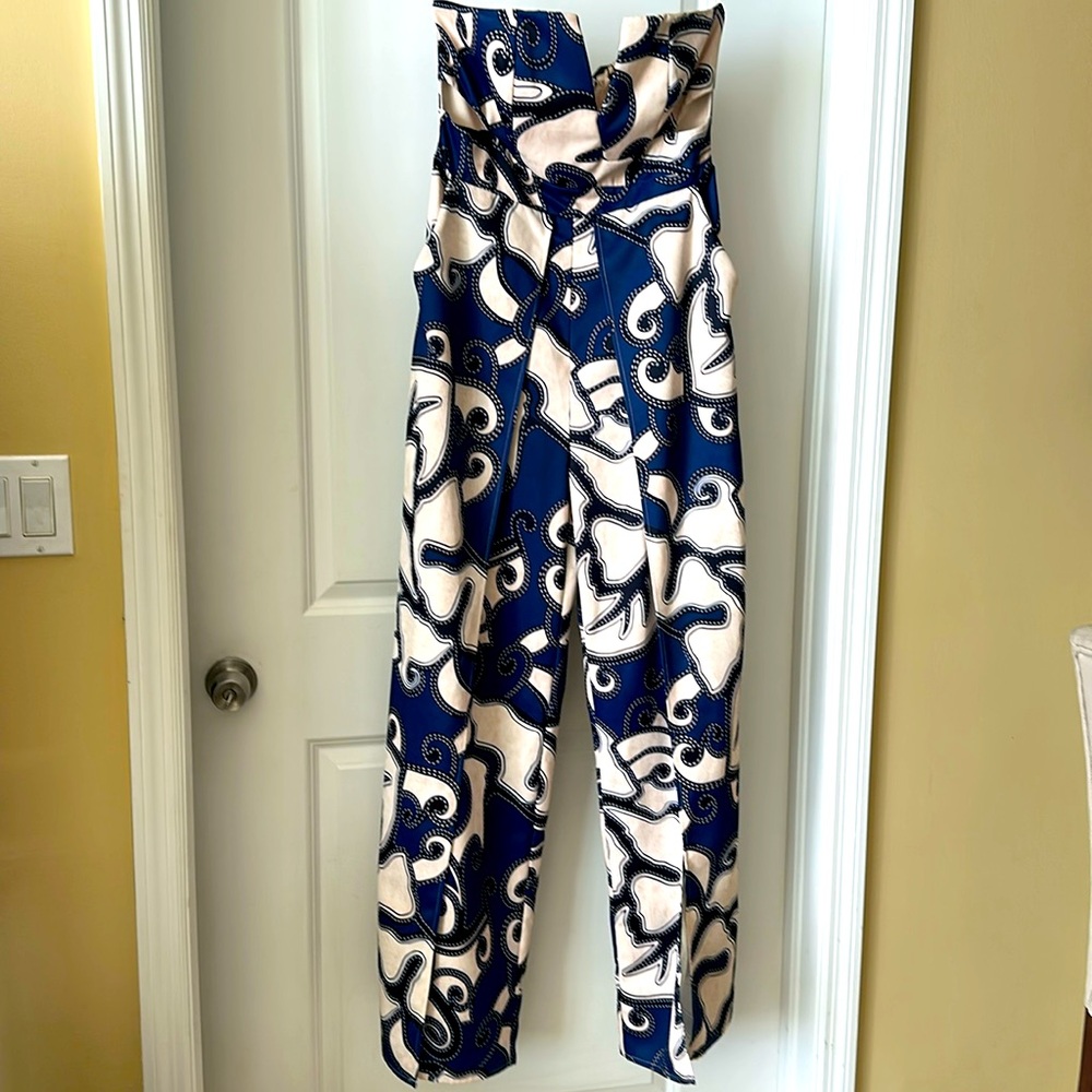 Strapless corset cutout jumpsuit